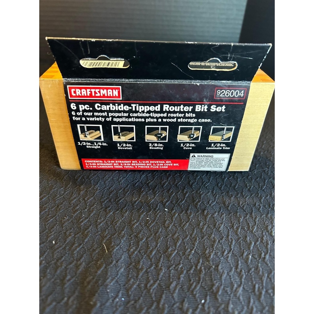 Craftsman 6 pc. Router Bit Set Model# 26004 NIB - Picture 2 of 4